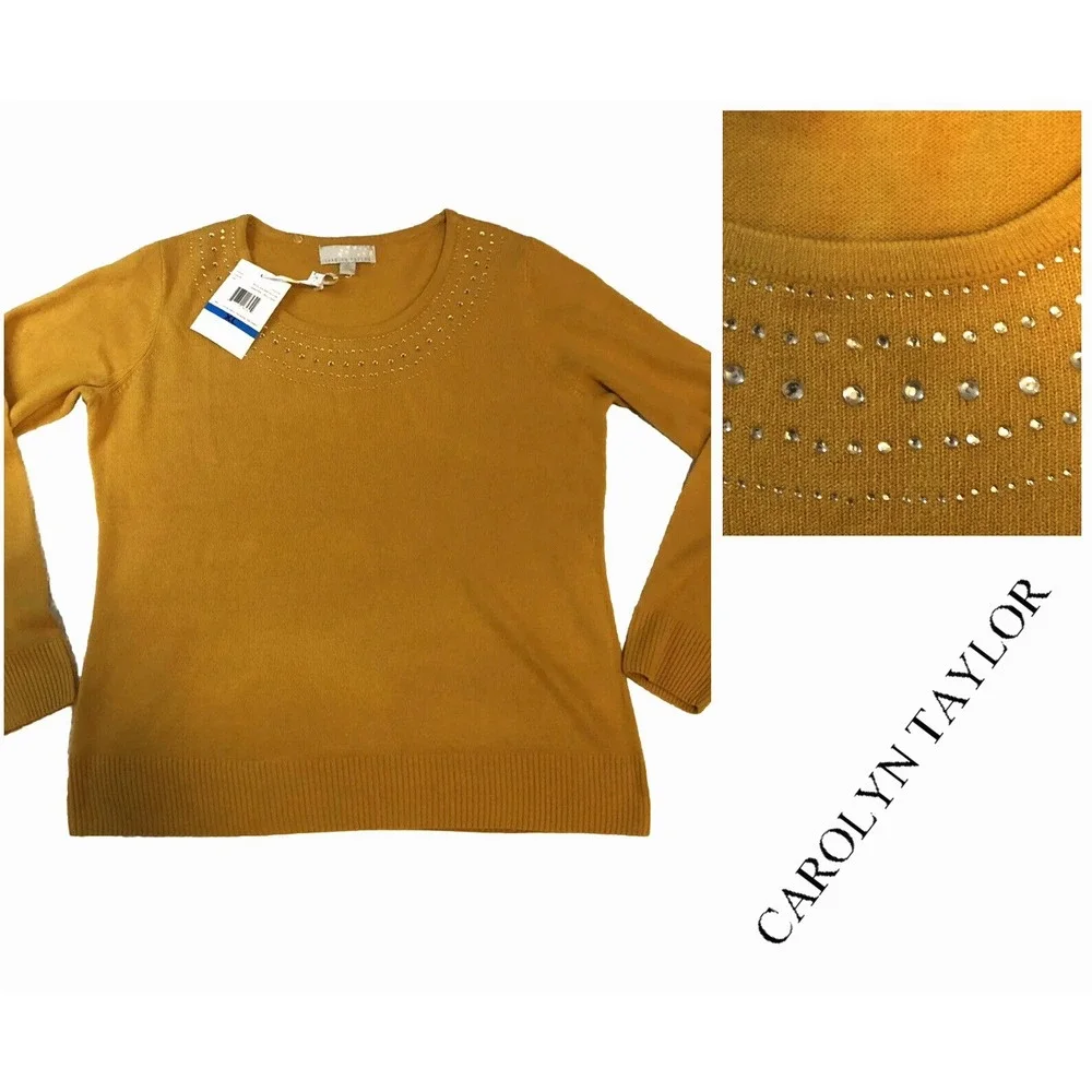 Carolyn Taylor SWEATER NEW Women's - XL - Pullover - Golden Yellow - SOFT